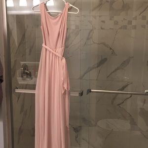 Blush pink maxi dress